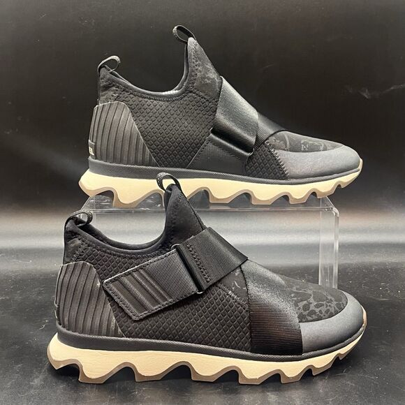 Sorel Kinetic Sneak Womens Shoes Size 6.5 black Hook & Loop Athletic Sneakers - Picture 1 of 7